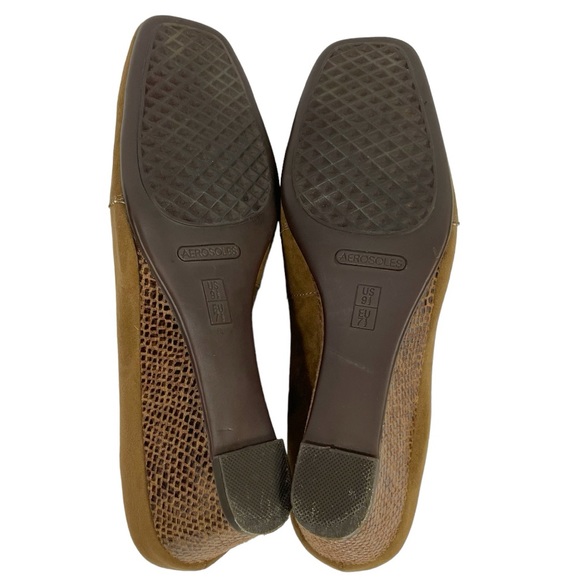 Aerosoles Barecuda Faux Suede Womens Wedge Snakeskin Print Heels - Picture 7 of 9